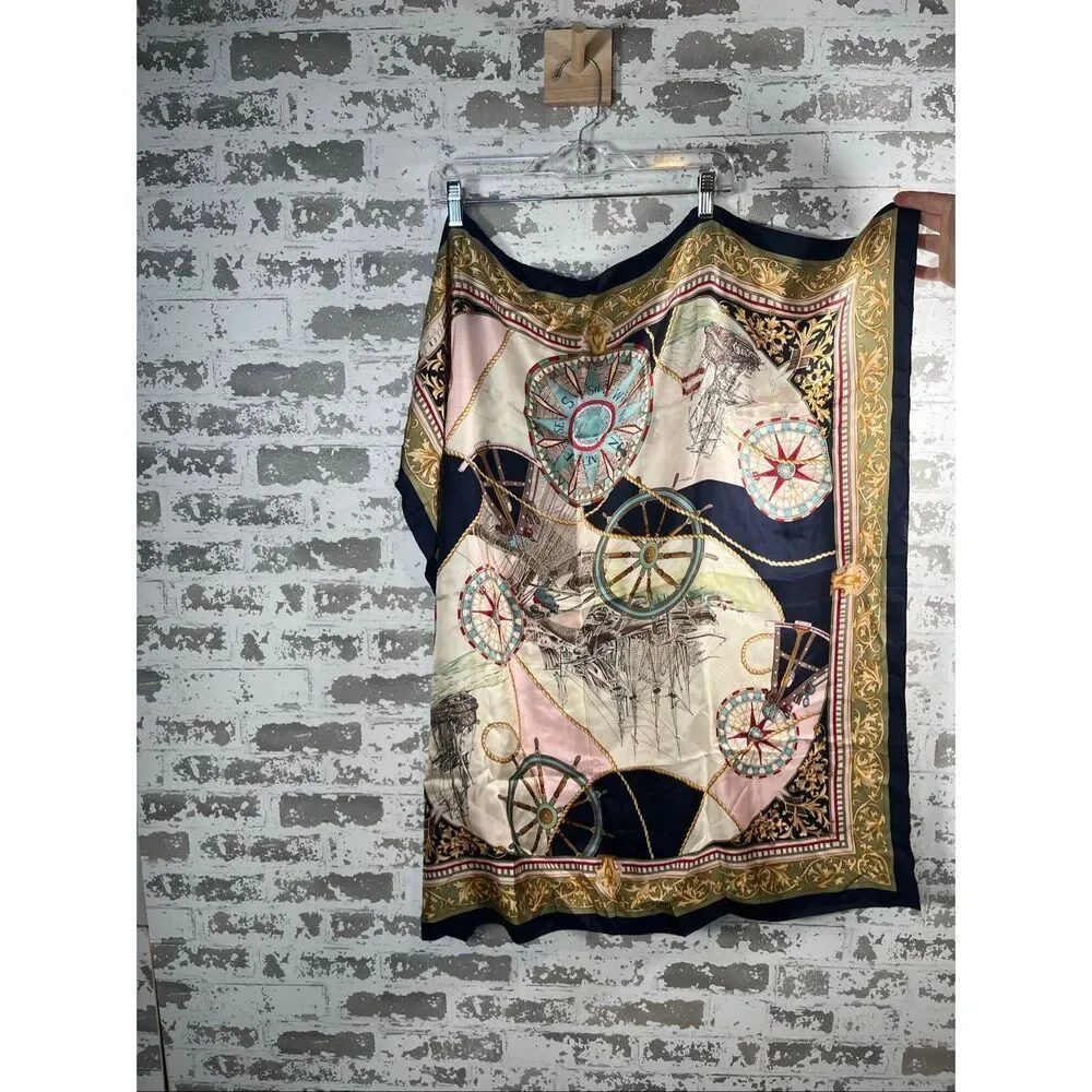 Club 7 echo | vintage square silk scarf vintage sailor coastal vibe